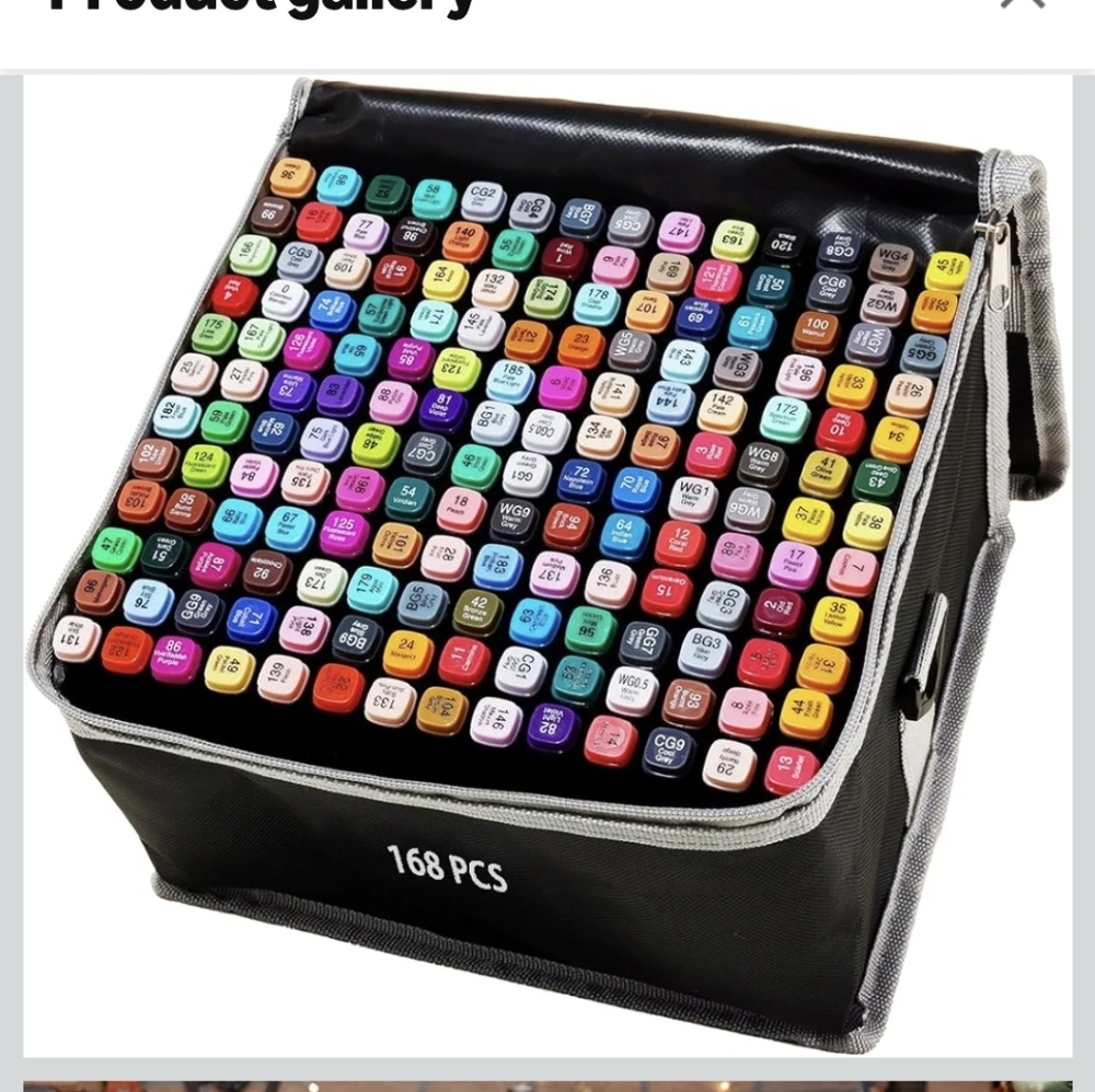 168-Piece Dual Tip Marker Set - Assorted Colors